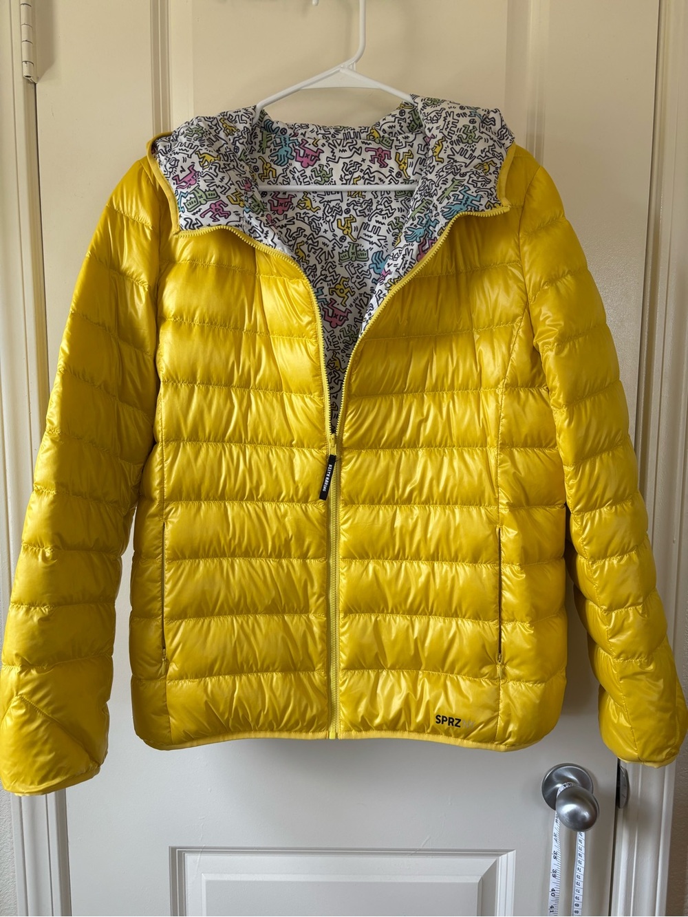 KEITH HARING • UNIQLO SPRZ NY Collab Yellow Puffer Jacket • Limited Edition